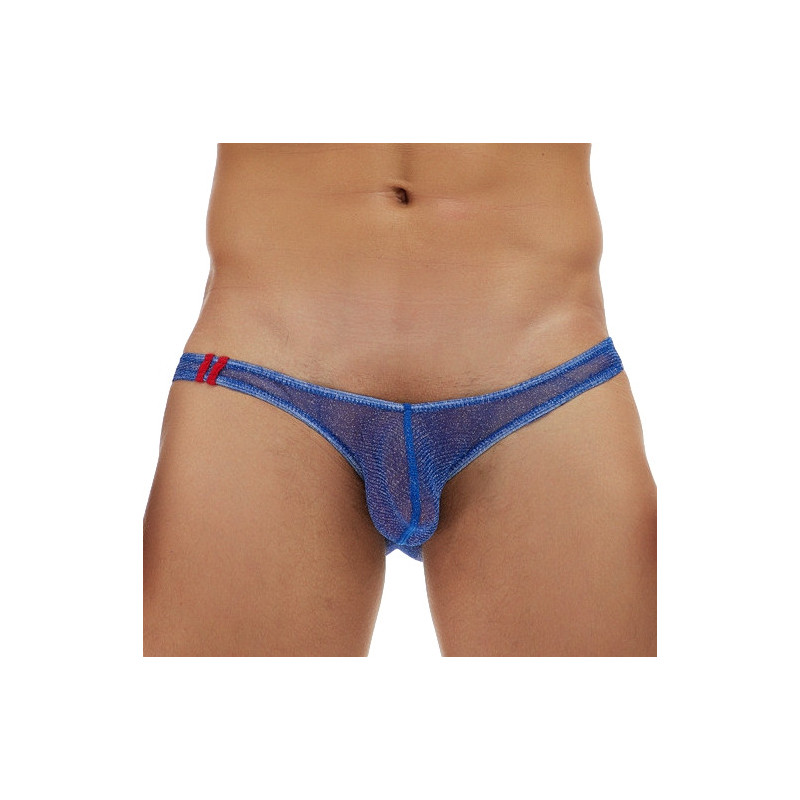 MenSexyWear Slip Pailleté Minicut Bleu